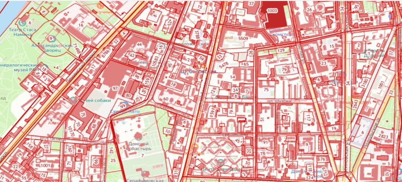 Фрагмент городской застройки